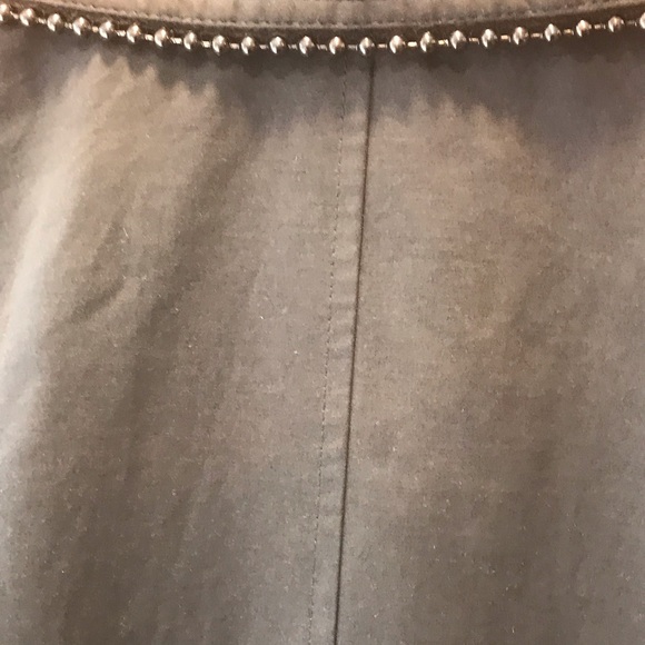 Badgley Mischka  Long Grey Trench Coat - Size Small - Picture 5 of 7